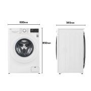 LG Lavadora inteligente  AI Direct Drive TM, con Vapor, autodosificación detergente, 9kg, 1400,  Clasificación B Blanca, Serie 350, F4WV3509S3W