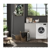 LG Lavadora inteligente  AI Direct Drive TM, con Vapor, autodosificación detergente, 9kg, 1400,  Clasificación B Blanca, Serie 350, F4WV3509S3W