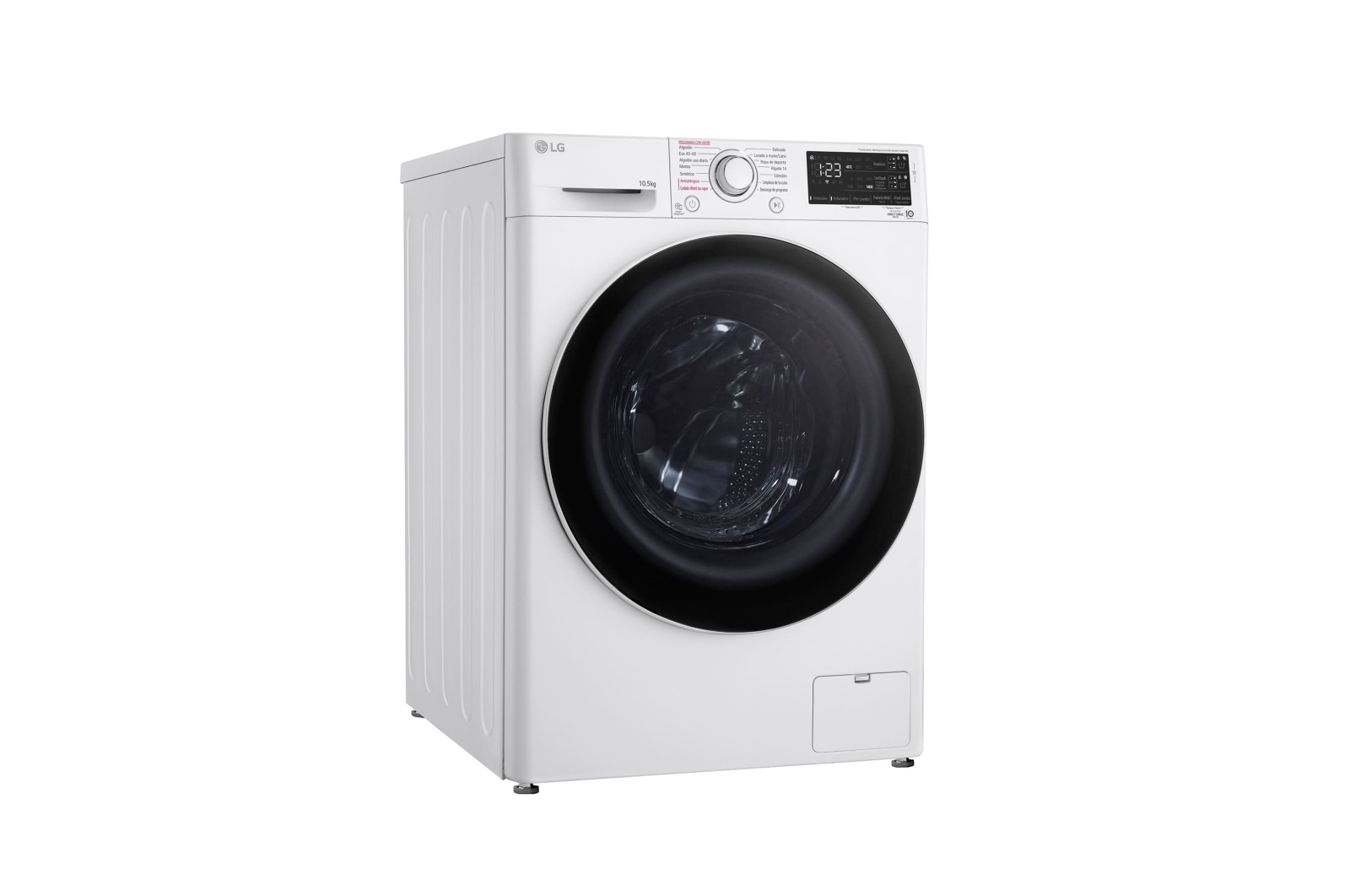 LG Lavadora inteligente AI Direct Drive con autodosificación de detergente, 10,5kg, 1400rpm, Clasificación B, Blanca, Serie 350, F4WV3510S0W