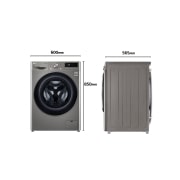 LG Lavadora inteligente AI Direct Drive™, TurboWash 59, 10,5kg, 1400rpm, Clasificación B, Inox antihuellas, Serie 700, F4WV5010S2S