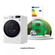 LG Lavadora inteligente AI Direct Drive 12kg, 1400rpm, Clasificación B, Blanca, Serie 500, F4WV5012S0W