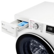 LG Lavadora inteligente AI Direct Drive 12kg, 1400rpm, Clasificación B, Blanca, Serie 500, F4WV5012S0W