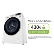 LG Lavadora inteligente AI Direct Drive™, TurboWash 59, 9kg, 1400rpm, Clasificación A, Blanca, Serie 500, F4WV509SMAW