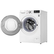 LG Lavadora inteligente  AI Direct Drive con Autodosificación de detergente, 9kg, 1400rpm, Clasificación B, Blanca, Serie 550, F4WV5509SMW