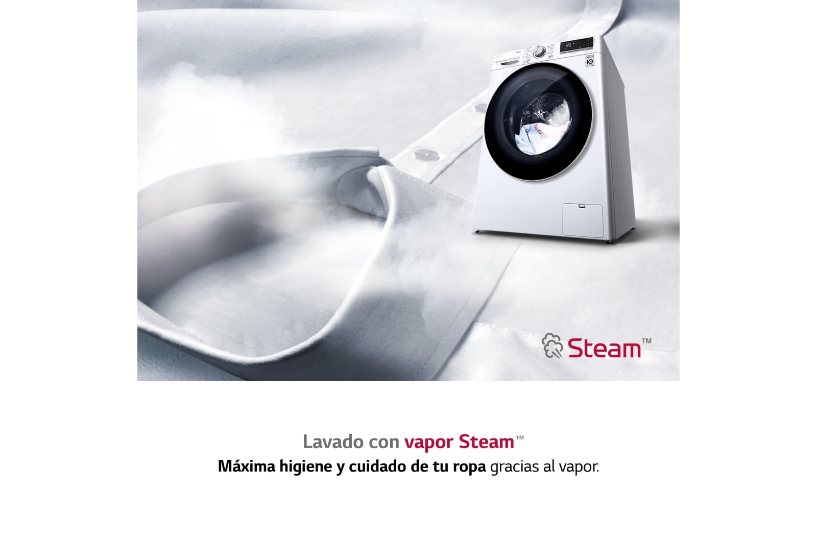 LG Lavadora inteligente AI Direct Drive TM, TurboWash 59,  con autodosificación de detergente,  10,5kg, 1400rpm,  Clasifiación B  Blanca, Serie 550, F4WV5510S1W