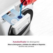 LG Lavadora inteligente AI Direct Drive TM, TurboWash 59,  con autodosificación de detergente,  10,5kg, 1400rpm,  Clasifiación B  Blanca, Serie 550, F4WV5510S1W