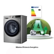 LG Lavadora inteligente AI Direct Drive 9kg, 1400rpm, Clasificación A, Inox antihuellas, Serie 700, F4WV7009S2S