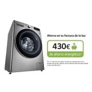 LG Lavadora inteligente AI Direct Drive 9kg, 1400rpm, Clasificación A, Inox antihuellas, Serie 700, F4WV7009S2S