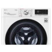 LG Lavadora inteligente 9kg, AI Direct Drive™, TurboWash 360º, con autodosificación de detergente, 1400rpm, Clasificación A, Blanca, Serie 750, F4WV7509S2W