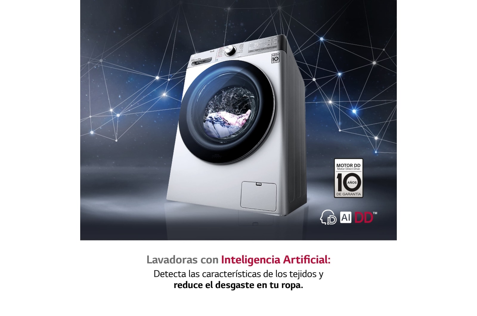 LG Lavadora inteligente AI Direct Drive con Autodosificador de detergente 12kg, 1400rpm, Clasificación A, Blanca, Serie 950, F4WV9512P2W