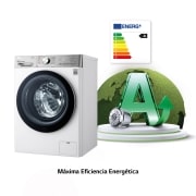 LG Lavadora inteligente AI Direct Drive con Autodosificador de detergente 12kg, 1400rpm, Clasificación A, Blanca, Serie 950, F4WV9512P2W