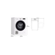 LG Lavadora eficiente 9kg, 1400rpm, A, con vapor, Serie 100, F4X1009NWK