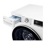 LG Lavadora inteligente AI Direct Drive con Autodosificación de detergente  10,5kg, 1600rpm, Clasificación A, Blanca, Serie 750, F6WV7510P2W