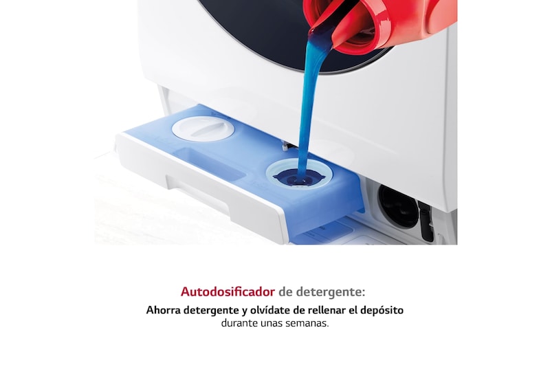 LG Lavasecadora LG SIGNATURE con bomba de calor, Clase A lavado/A secado, 12kg lavado/7kg secado, 1.600 rpm, Blanca, LSWD100E