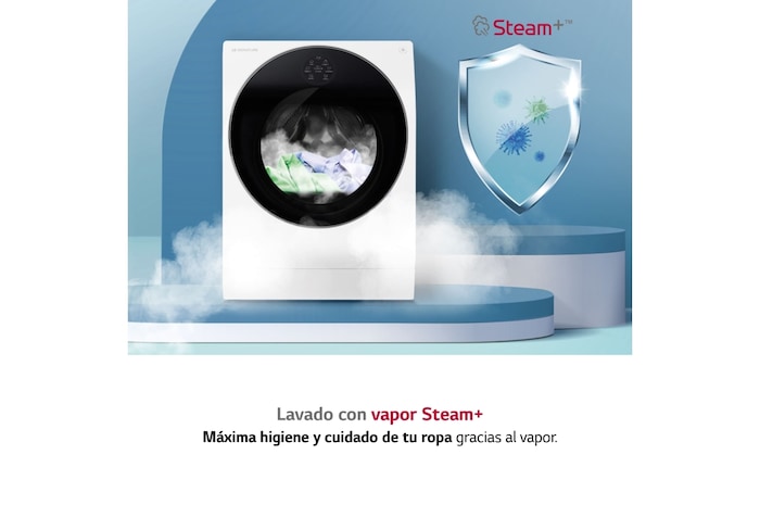 LG Outlet Lavasecadora LG SIGNATURE con bomba de calor, Clase A lavado/A secado, 12kg lavado/7kg secado, 1.600 rpm, Blanca, LSWD100E.OUTLET