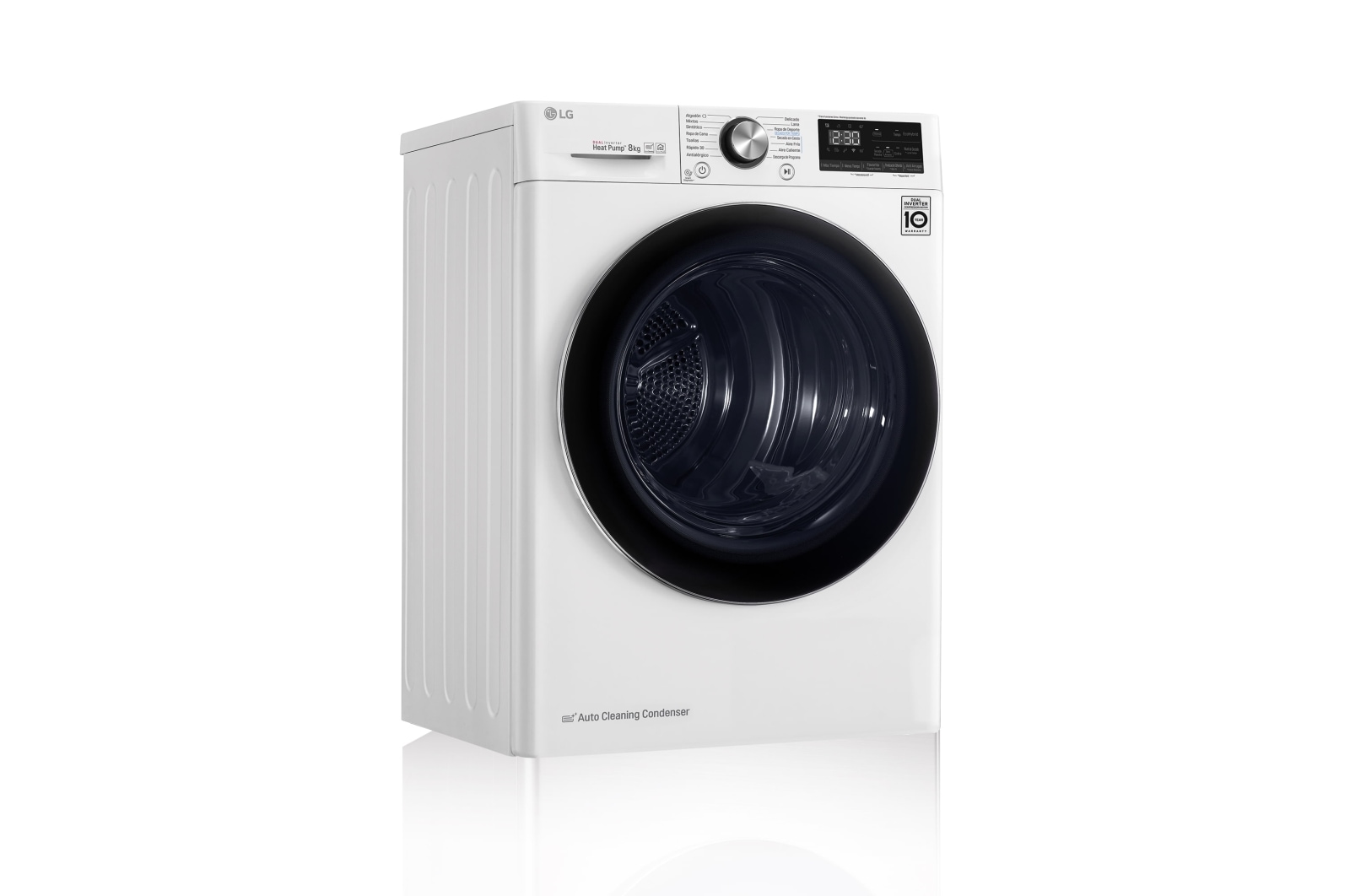 LG Secadora con Bomba de calor Dual Inverter 8kg, Clasificación A+++(-10%), Blanca, Serie 7, RC80V9AV2W