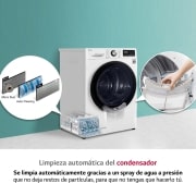 LG Secadora con Bomba de calor Dual Inverter 8kg, Clasificación A+++(-10%), Blanca, Serie 7, RC80V9AV2W