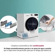 LG Secadora con Bomba de calor Dual Inverter 8kg, Clasificación A+++, Blanca, Serie 9, RC80V9AV4Q