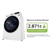 LG Secadora con Bomba de calor Dual Inverter 9kg, Clasificación A+++, Blanca, Serie 7, RC90V9AV3Q