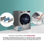 LG Secadora con Bomba de calor Dual Inverter 9kg, Clasificación A+++, Inox Antihuellas, Serie 7, RC90V9EV2Q