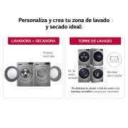 LG Secadora con Bomba de calor Dual Inverter 9kg, Clasificación A+++, Inox Antihuellas, Serie 7, RC90V9EV2Q