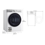 LG Secadora 10kg, A+++, con Bomba de calor Dual Inverter, Blanco, Serie 900, RH10V9AV2WR