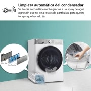 LG Secadora 10kg, A+++, con Bomba de calor Dual Inverter, Blanco, Serie 900, RH10V9AV2WR