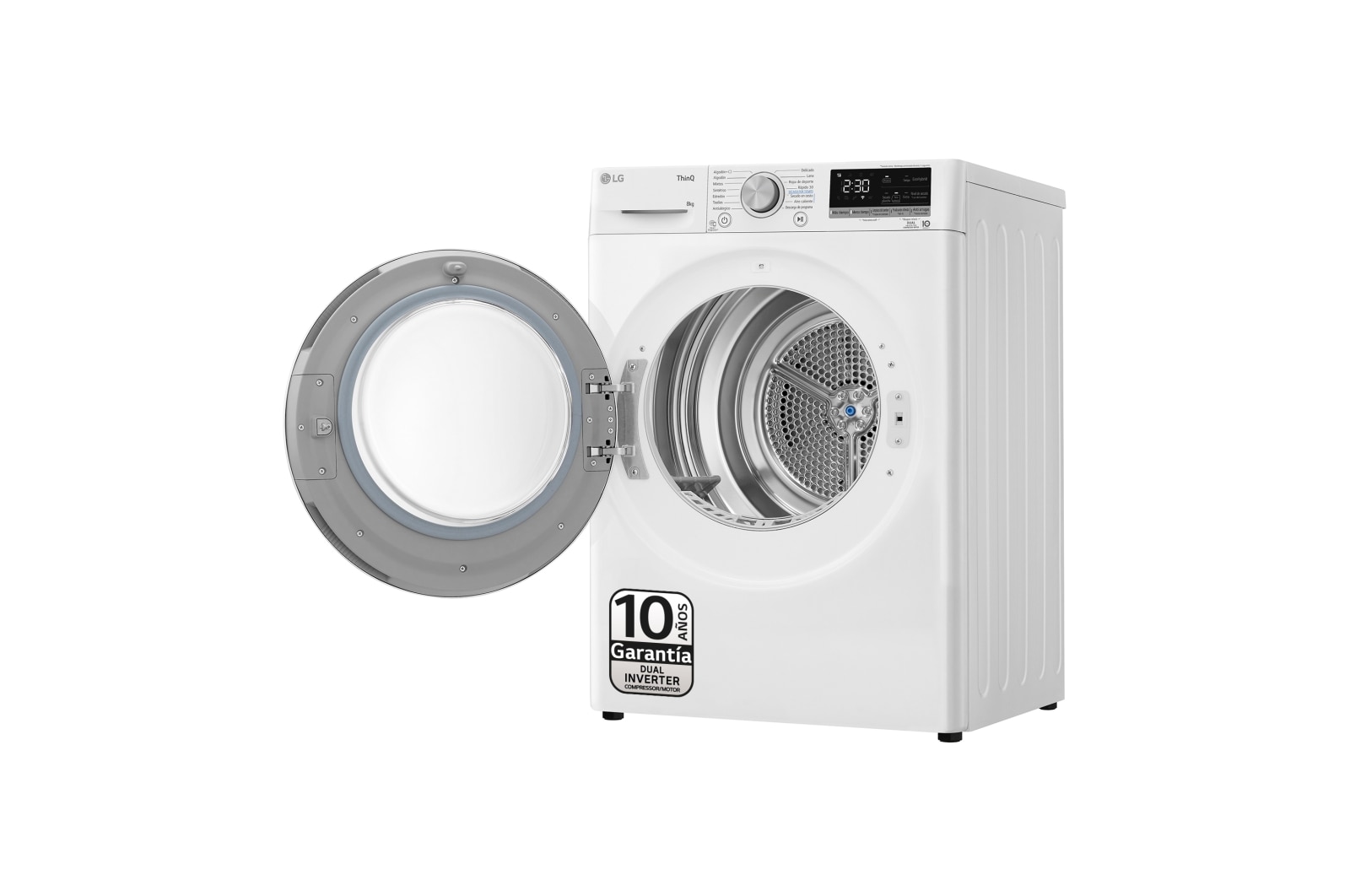 LG Secadora con Bomba de calor Dual Inverter 8kg, Clasificación A+++, Blanca, Serie 9, RH80V9AV4N