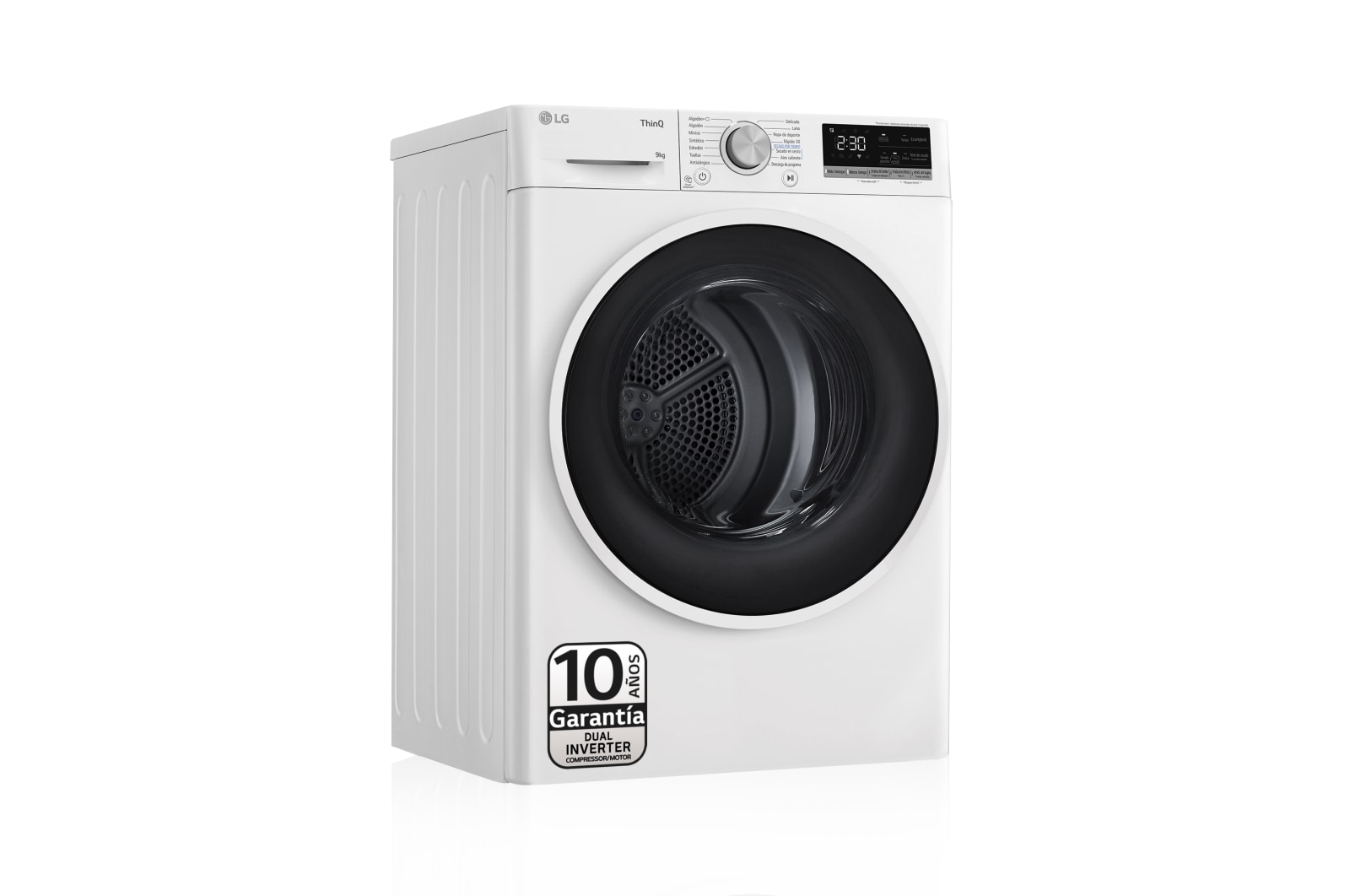 LG Secadora con Bomba de calor Dual Inverter 9kg, Clasificación A++, Blanca, Serie 5, RH90V5AV6N