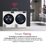 LG Secadora con Bomba de calor Dual Inverter 9kg, Clasificación A++, Blanca, Serie 5, RH90V5AV6N