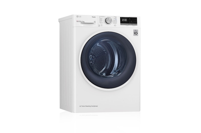 LG Secadora con Bomba de calor Dual Inverter 9kg, Clasificación A++, Blanca, Serie 5, RH90V5AV6Q