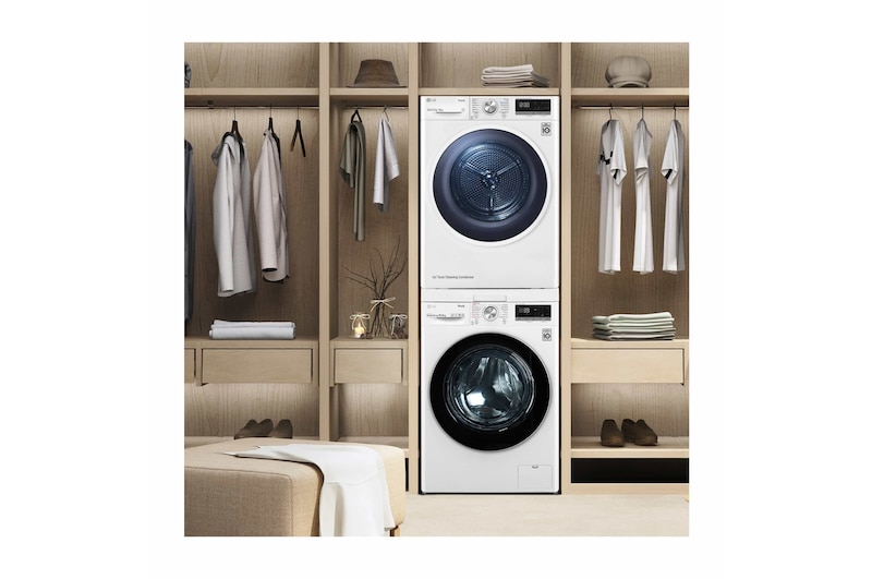 LG Secadora con Bomba de calor Dual Inverter 9kg, Clasificación A++, Blanca, Serie 5, RH90V5AV6Q