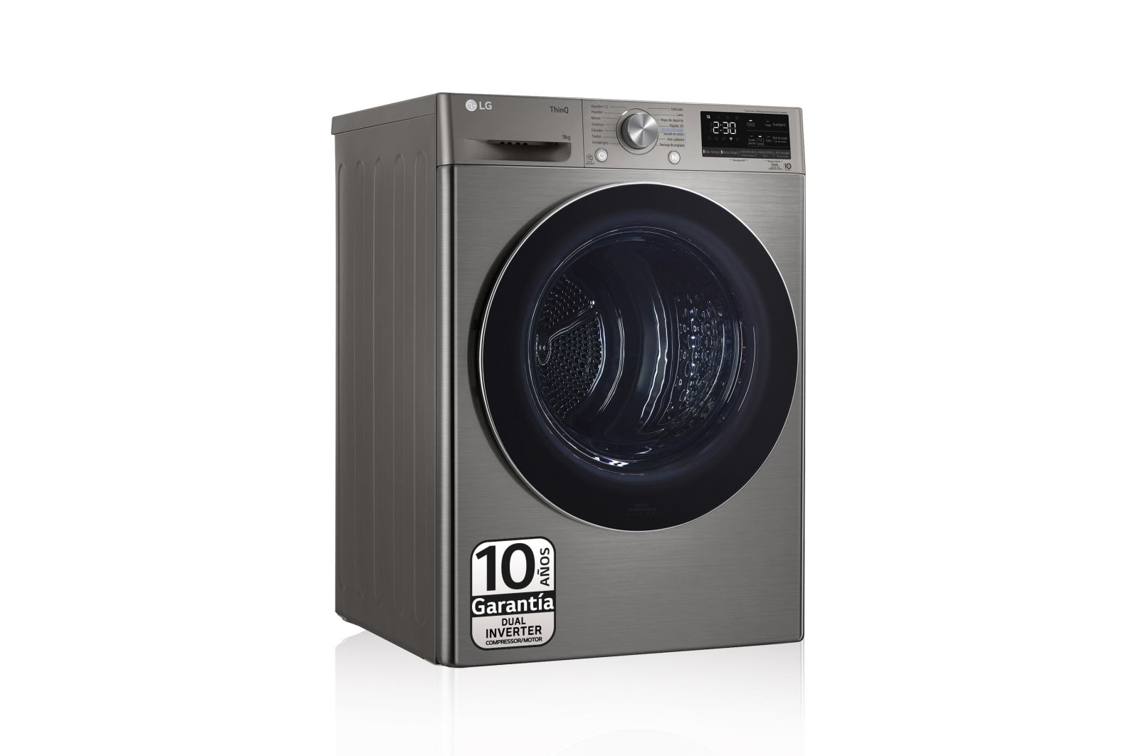 LG Secadora 9kg, A+++, con Bomba de calor Dual Inverter, Inox Antihuellas, Serie 900, RH90V9PV2N.OUTLET