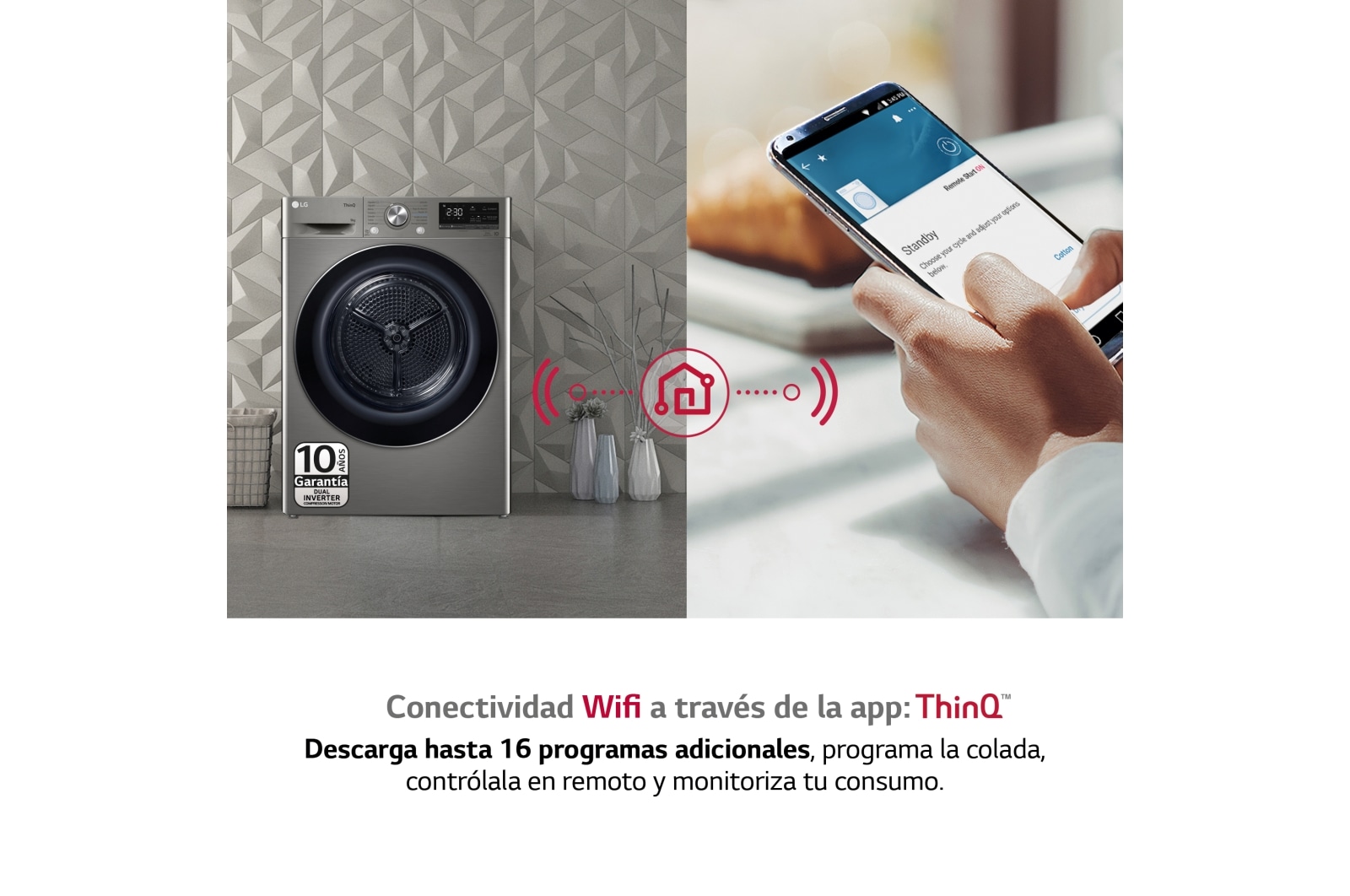 LG Outlet Secadora 9kg, A+++, con Bomba de calor Dual Inverter, Inox Antihuellas, Serie 900, RH90V9PV2N.OUTLET