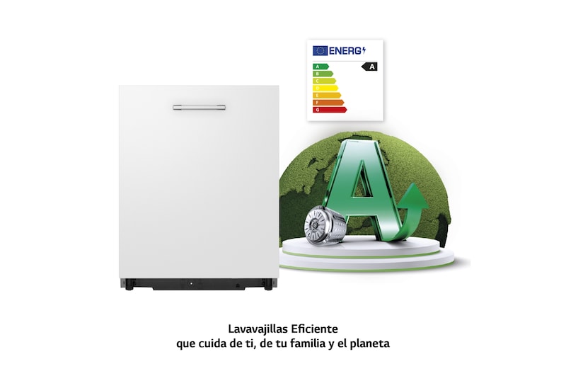 LG Outlet LavavajillasIntegrable, LG QuadWashTM Steam, A con lavado a vapor y tercera bandeja, DB475TXS.OUTLET