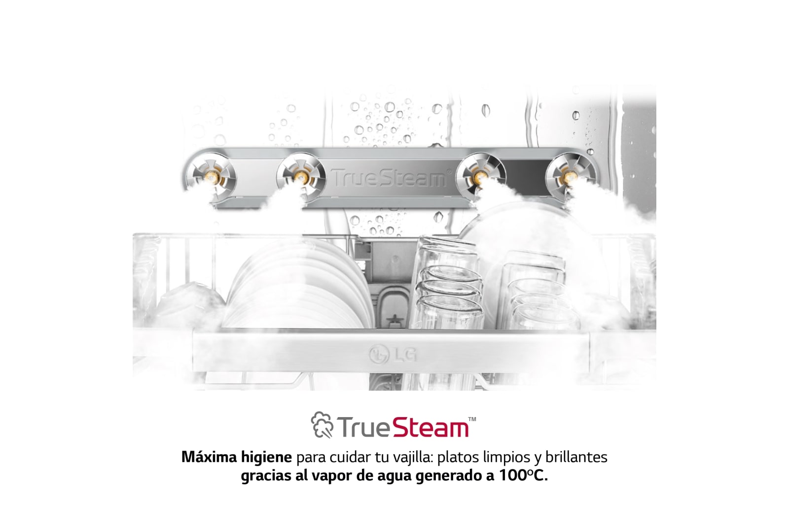 LG LavavajillasIntegrable, LG QuadWashTM Steam, A con lavado a vapor y tercera bandeja , DB475TXS