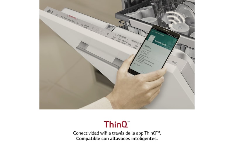 LG Outlet LavavajillasIntegrable, LG QuadWashTM Steam, A con lavado a vapor y tercera bandeja, DB475TXS.OUTLET