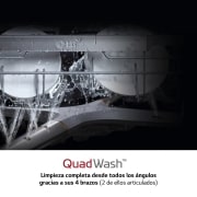 LG LavavajillasIntegrable, LG QuadWashTM Steam, A con lavado a vapor y tercera bandeja , DB475TXS
