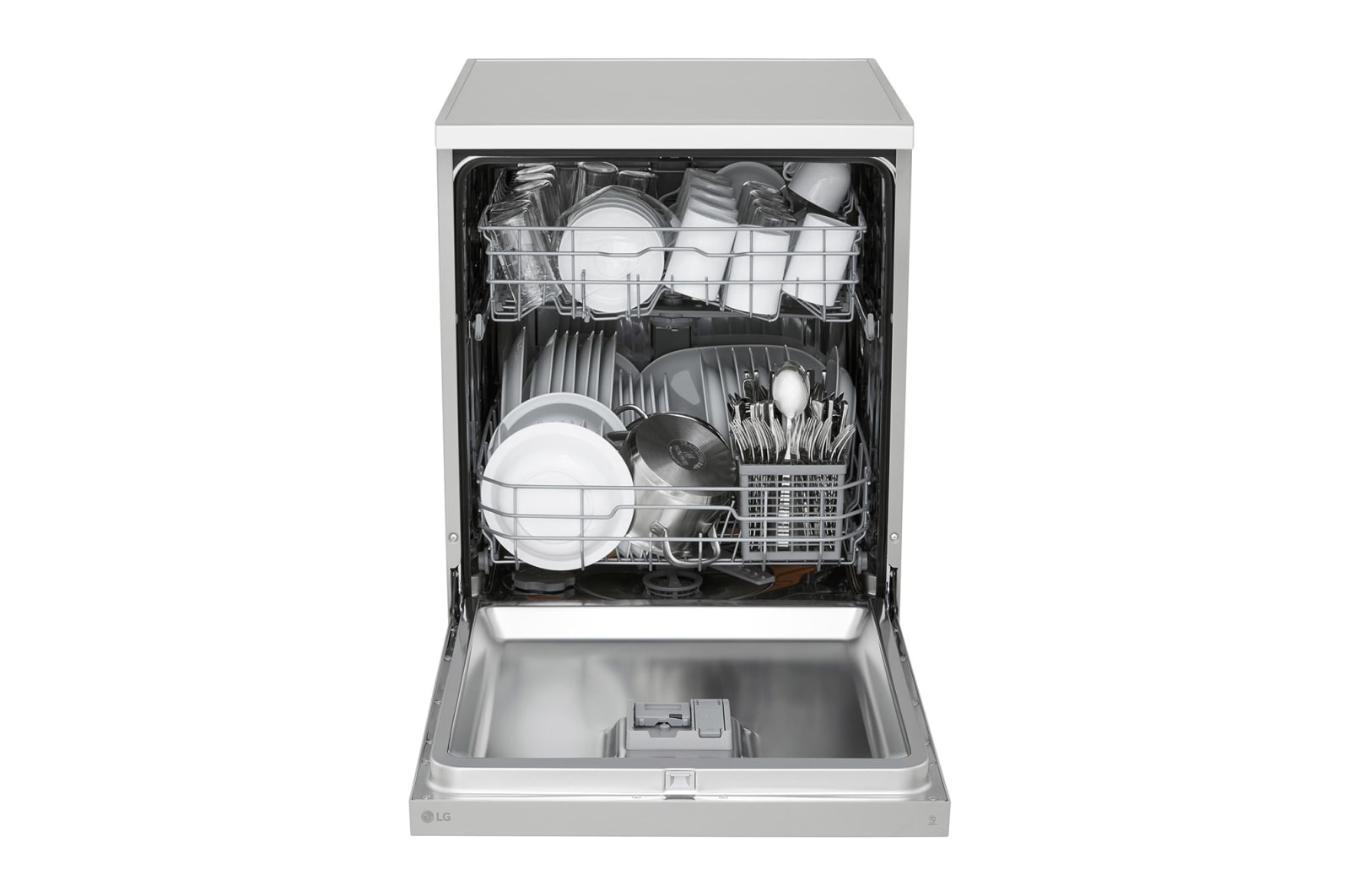 LG Lavavajillas LG QuadWash™ , Direct Drive, Inox antihuellas, D, DF141FV