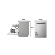 LG Lavavajillas LG QuadWash™ , Direct Drive, Inox antihuellas, D, DF141FV