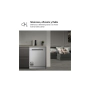 LG Lavavajillas LG QuadWash™ , Direct Drive, Inox antihuellas, D, DF141FV