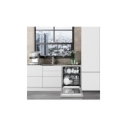 LG Lavavajillas LG QuadWash™ , Direct Drive, Inox antihuellas, D, DF141FV