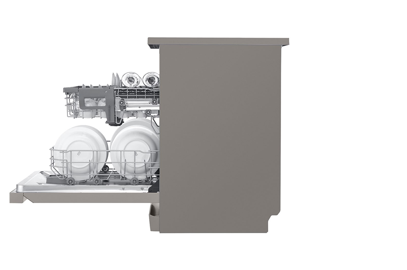 LG Lavavajillas LG QuadWash™, Inox antihuellas, clasificación E, DF222FP