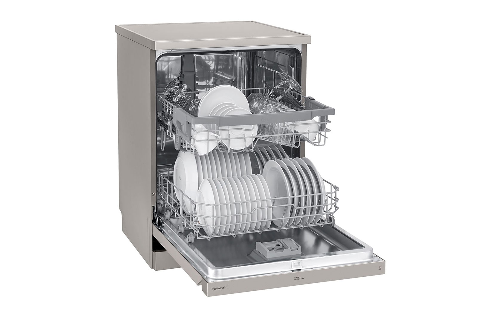 LG Lavavajillas LG QuadWash™, TrueSteam™, Inox antihuellas, clasificación E con lavado a vapor , DF222FPS