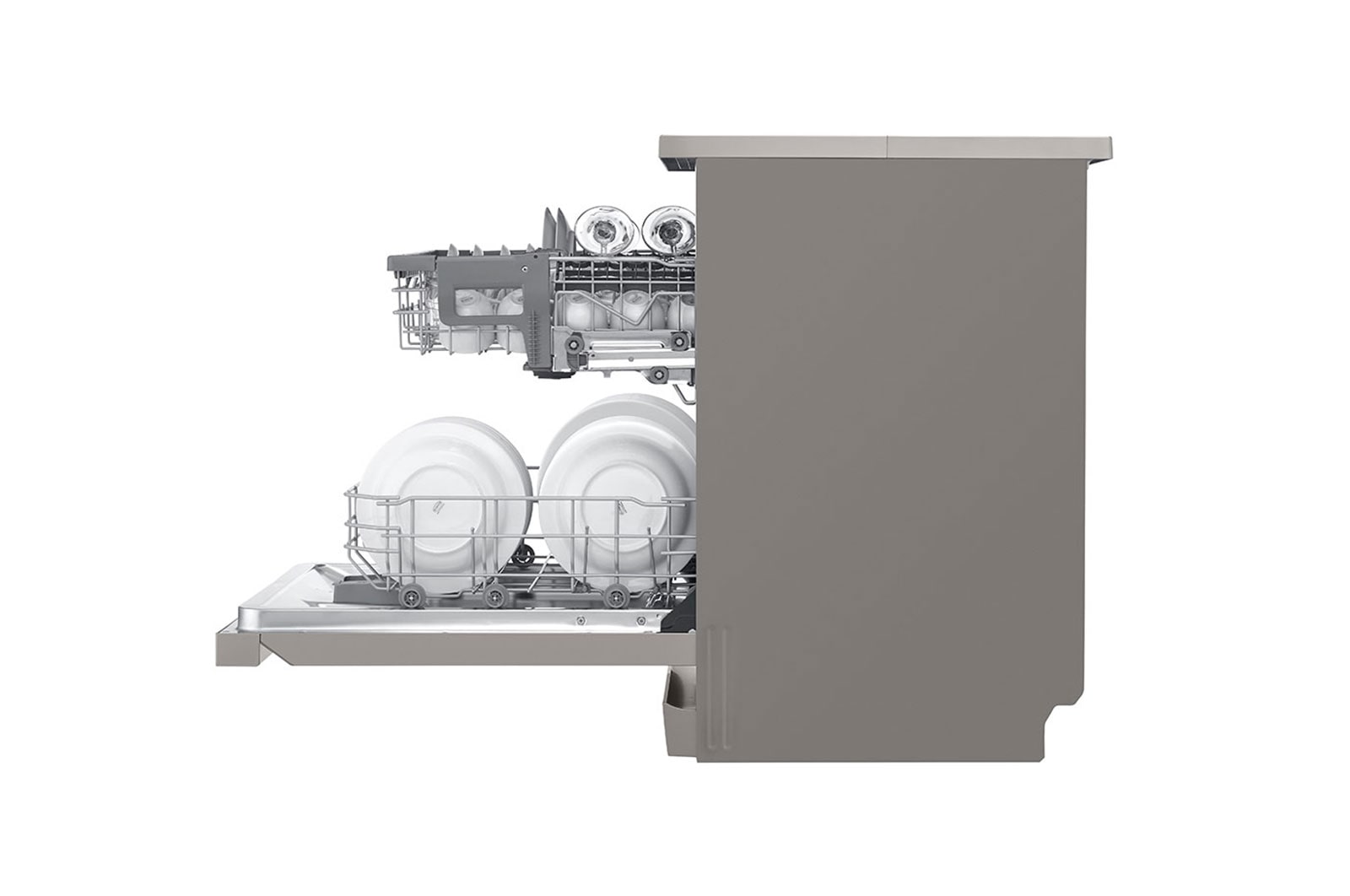 LG Lavavajillas LG QuadWash™, TrueSteam™, Inox antihuellas, clasificación E con lavado a vapor , DF222FPS