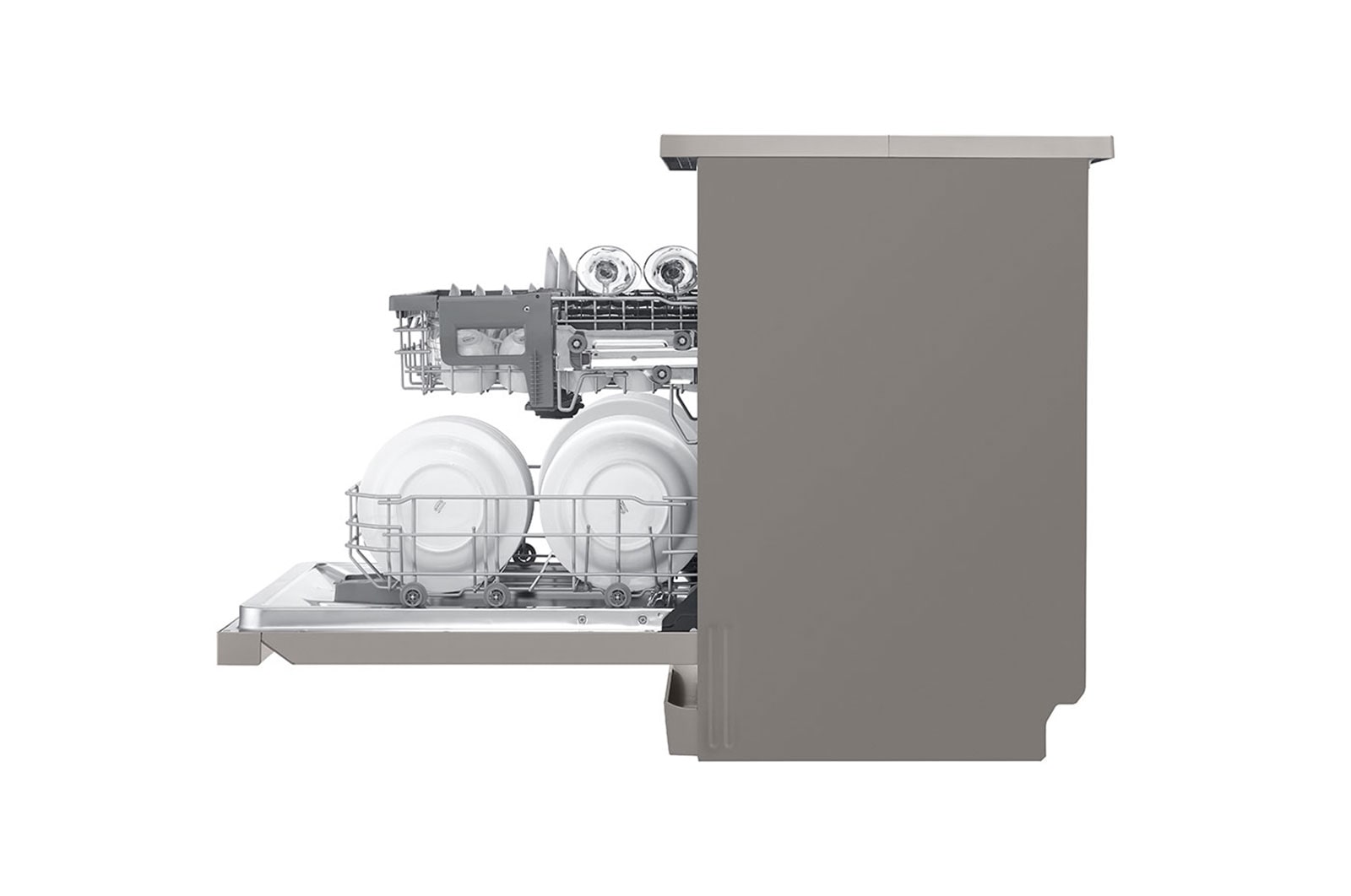 LG Lavavajillas LG QuadWash™, TrueSteam™, Inox antihuellas, clasificación E con lavado a vapor , DF222FPS