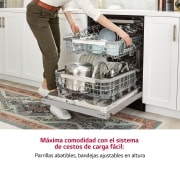 LG Lavavajillas LG QuadWash ™  , con lavado a vapor, Inox antihuellas, D, DF242FPS