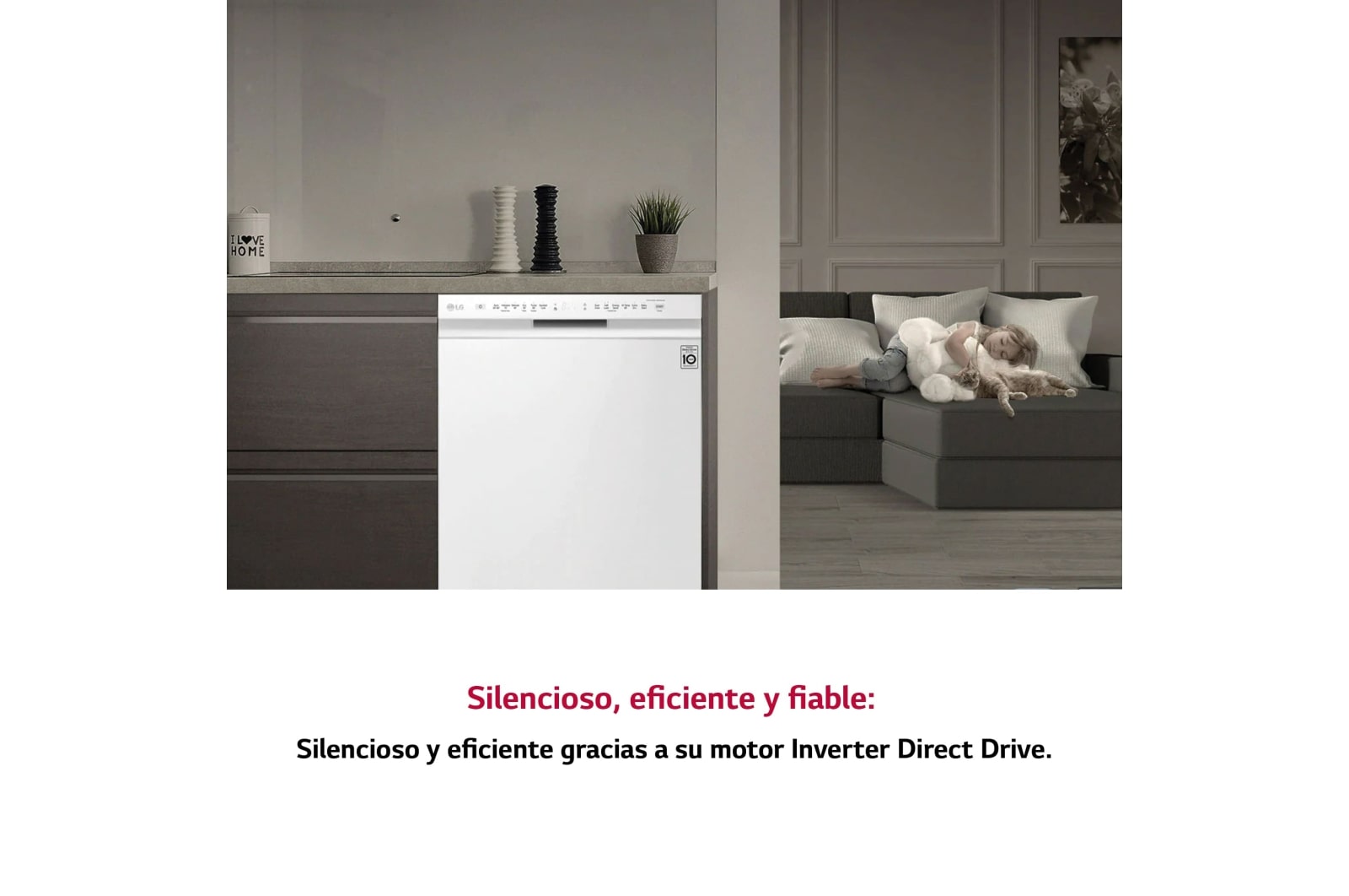 LG Lavavajillas LG QuadWash ™ Blanco, D, DF242FW