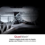 LG Lavavajillas LG QuadWash™, Inox antihuellas, clasificación E, y tercera bandeja , DF325FP