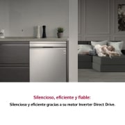 LG Lavavajillas LG QuadWash™, Inox antihuellas, clasificación E, y tercera bandeja , DF325FP